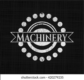 Machinery with chalkboard texture