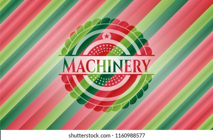Machinery christmas badge.
