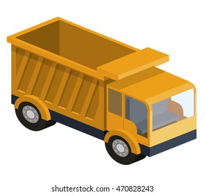machinery construction isometric isolated icon vector illustration design