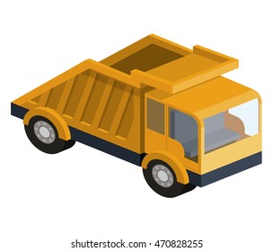 machinery construction isometric isolated icon vector illustration design