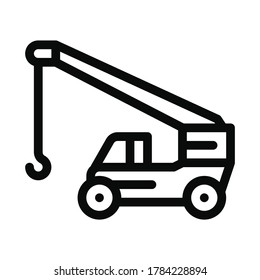 machinery crane icon vector. machinery crane sign. isolated contour symbol illustration