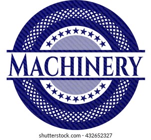 Machinery with denim texture