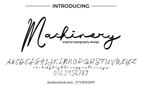 Machinery - Elegant Script Font for Smooth Handwritten Design and Creative Typography