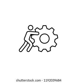 machinery, engineering icon. Element of conceptual figures for mobile concept and web apps illustration. Thin line icon for website design and development, app development