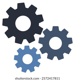 Machinery flat icon isolated on white background.