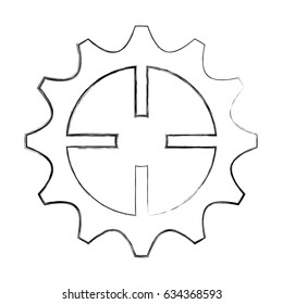 machinery gear isolated icon