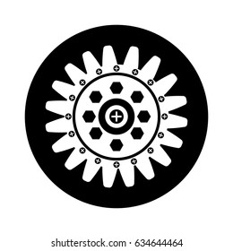 machinery gear isolated icon