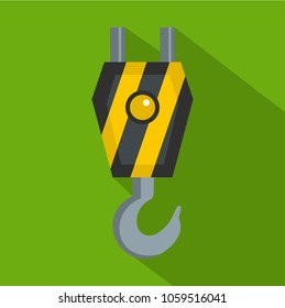 Machinery hook icon. Flat illustration of machinery hook vector icon for web