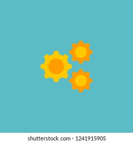 Machinery icon flat element. Vector illustration of machinery icon flat isolated on clean background for your web mobile app logo design.