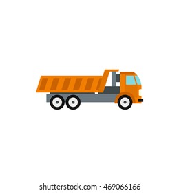 Machinery icon in flat style isolated on white background. Transport symbol