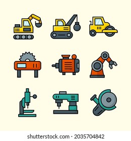machinery icon illustration vector graphic
