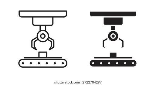 Ícone de maquinário vetor isolado Ilustração. Pictograma vetorial para web e app