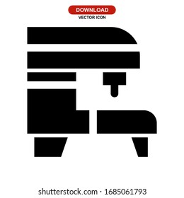 machinery icon or logo isolated sign symbol vector illustration - high quality black style vector icons
