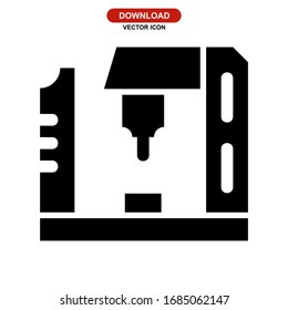 machinery icon or logo isolated sign symbol vector illustration - high quality black style vector icons
