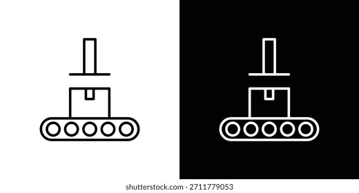 Machinery icon outline. Vector isolated pictogram for web