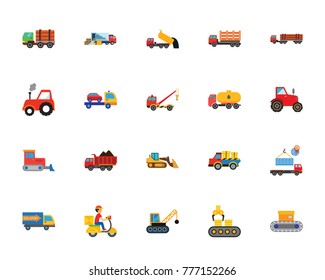 Machinery icon set