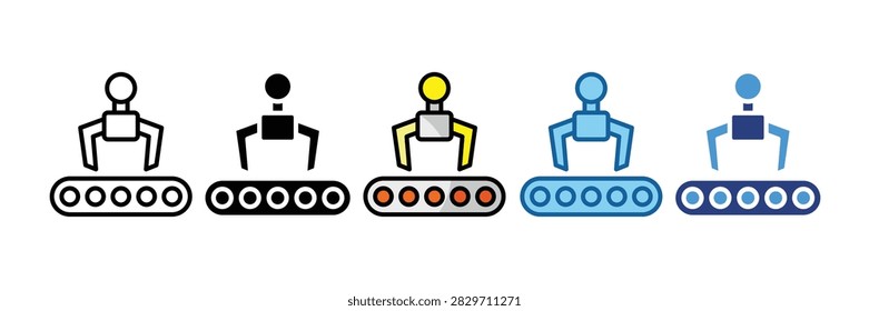 Machinery Icon Set Multiple Style Collection