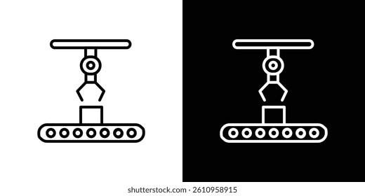 Machinery icon Vector isolated outline drawing.