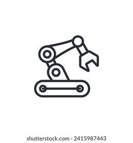 machinery icon. vector.Editable stroke.linear style sign for use web design,logo.Symbol illustration.