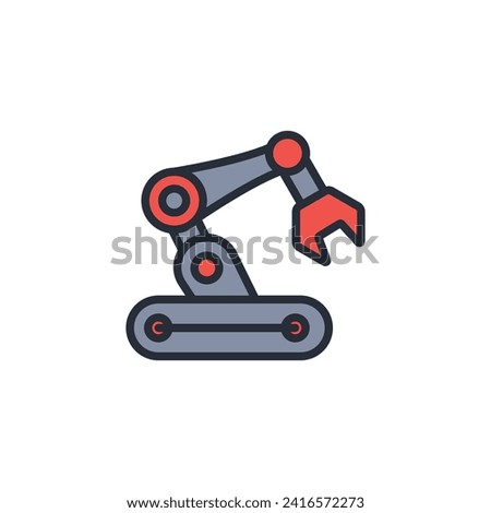 machinery icon. vector.Editable stroke.linear style sign for use web design,logo.Symbol illustration.