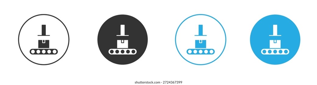 Elemento de diseño de iconos de maquinaria. Ilustración vectorial sobre fondo blanco.