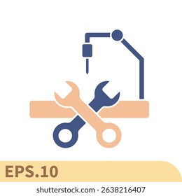 machinery line icons  symbol vector elements for infographic web