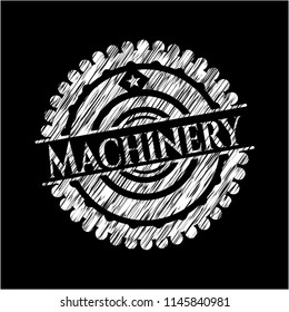 Machinery on chalkboard