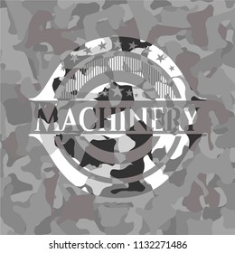 Machinery on grey camo texture