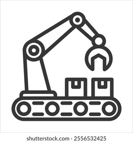 Machinery Outline Icon Vector Illustration