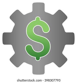 Machinery Price vector toolbar icon for software design. Style is a gradient icon symbol on a white background.