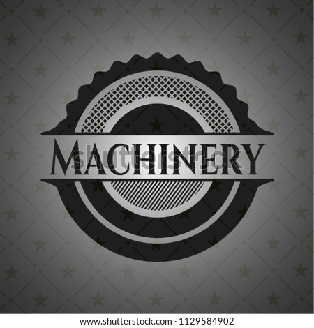 Machinery realistic black emblem