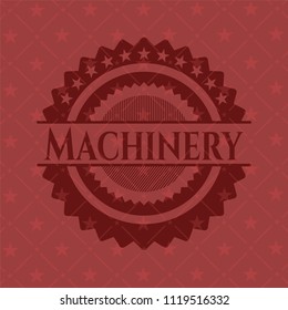 Machinery retro style red emblem