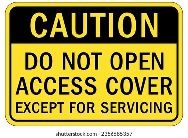 Machinery service instruction sign and labels