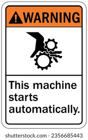 Machinery service instruction sign and labels