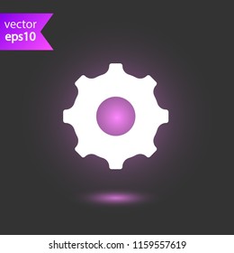 Machinery symbol. Gear icon. Cogwheel icon. Settings sign. Screw nut icon. Screw-nut vector icon. Vector flat sign. EPS 10