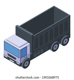 Machinery tipper icon. Isometric of machinery tipper vector icon for web design isolated on white background