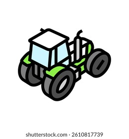 machinery tractor color icon vector. machinery tractor sign. isolated symbol illustration