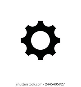 Icono de Vector de maquinaria. Símbolo de engranaje. Icono de rueda dentada Configuraciones. Señal de tuerca de rosca. Señal de tuerca de rosca. Pictograma plano de Vector aislado. Diseño de símbolo redondo de engranaje. Icono de IU UX