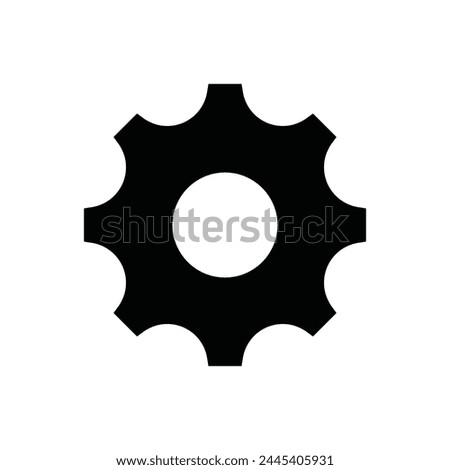 Machinery vector icon. Gear symbol. Cogwheel icon. Settings icon. Screw nut sign. Screw-nut sign. Isolated vector flat pictogram. Cog round symbol design. UX UI icon