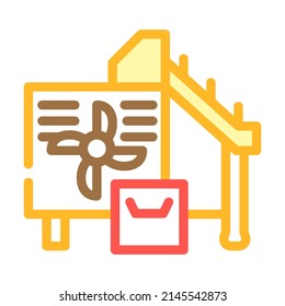 machines for grinding, bacon cutters color icon vector. machines for grinding, bacon cutters sign. isolated symbol illustration