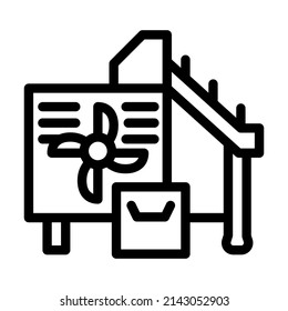 machines for grinding, bacon cutters line icon vector. machines for grinding, bacon cutters sign. isolated contour symbol black illustration