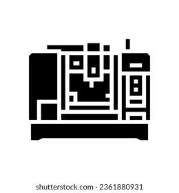 machining center manufacturing engineer glyph icon vector. machining center manufacturing engineer sign. isolated symbol illustration
