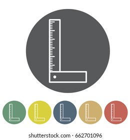 Machinist square icon set.Vector illustration
