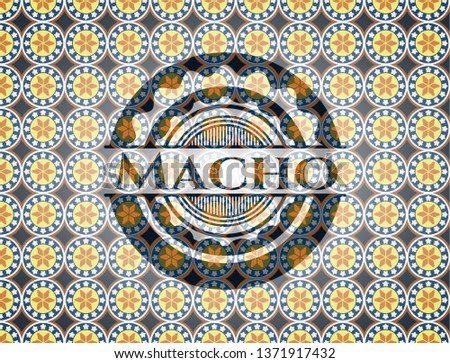 Macho arabesque badge. arabic decoration.