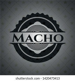Macho black emblem. Vector Illustration. Detailed.