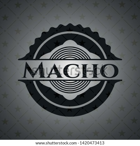 Macho black emblem. Vector Illustration. Detailed.
