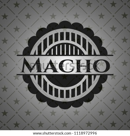 Macho black emblem. Vintage.
