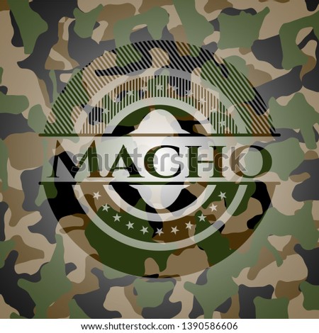 Macho camo emblem. Vector Illustration. Detailed.
