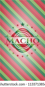 Macho christmas badge.