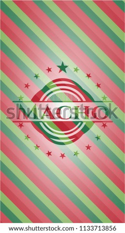 Macho christmas badge.